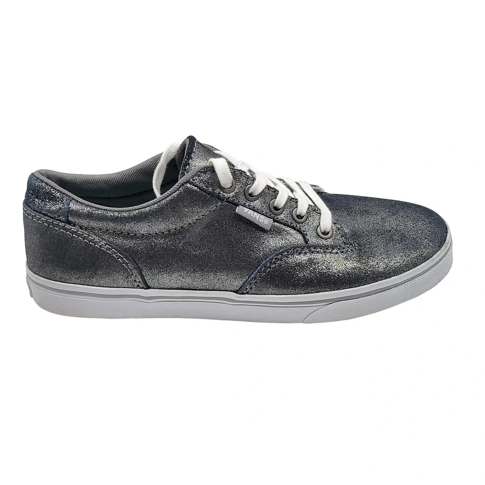 Vans Sparkle Low Top Skate Shoes Women's 5.5‎ Glitter Casual Sneakers Lace Up